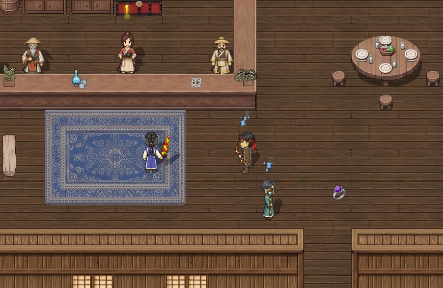 Inside an inn